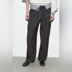 Zara Plaid Pants NWT